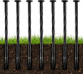 300Pcs 8-Inch Plastic Landscape Edging Spikes - Heavy-Duty Anchors