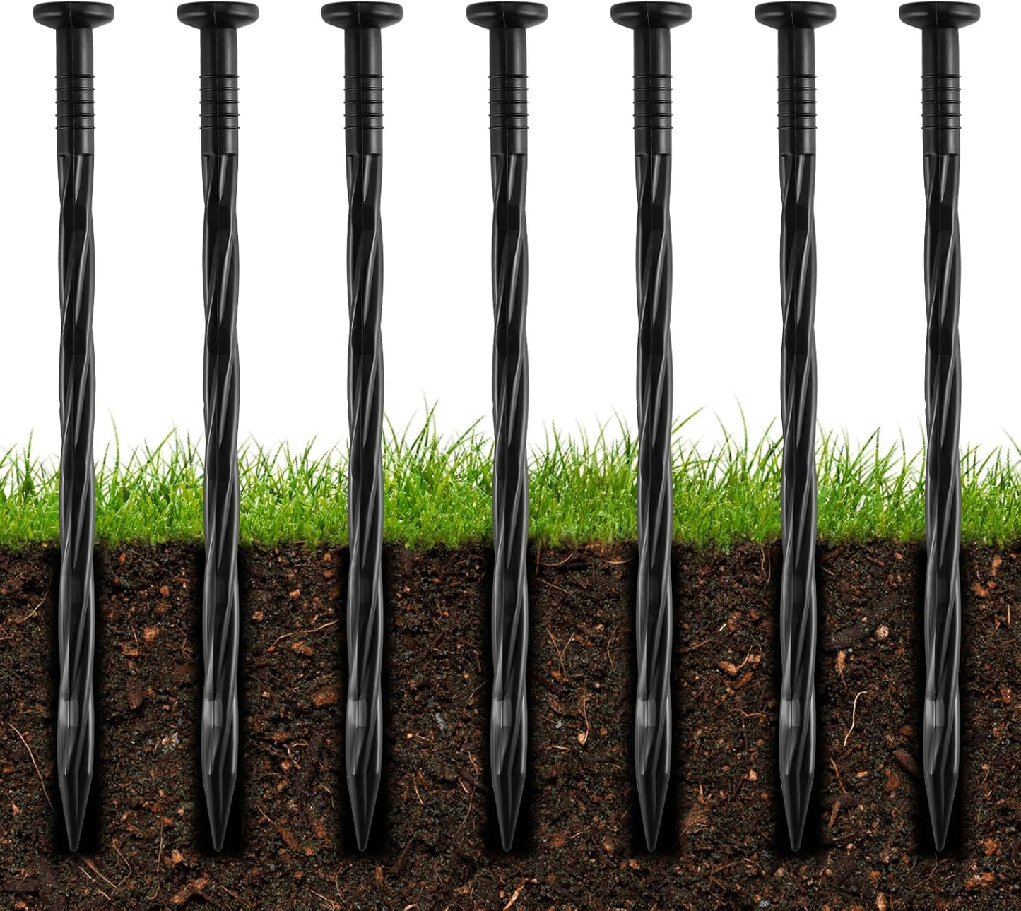 300Pcs 8-Inch Plastic Landscape Edging Spikes for Your Garden