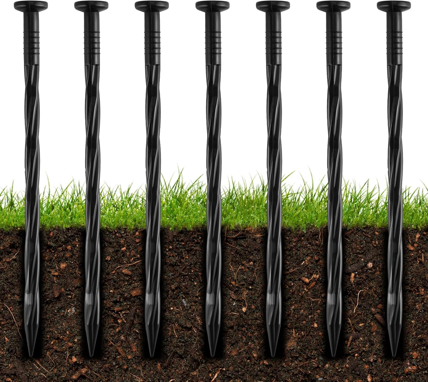 300Pcs 8-Inch Plastic Landscape Edging Spikes for Your Garden