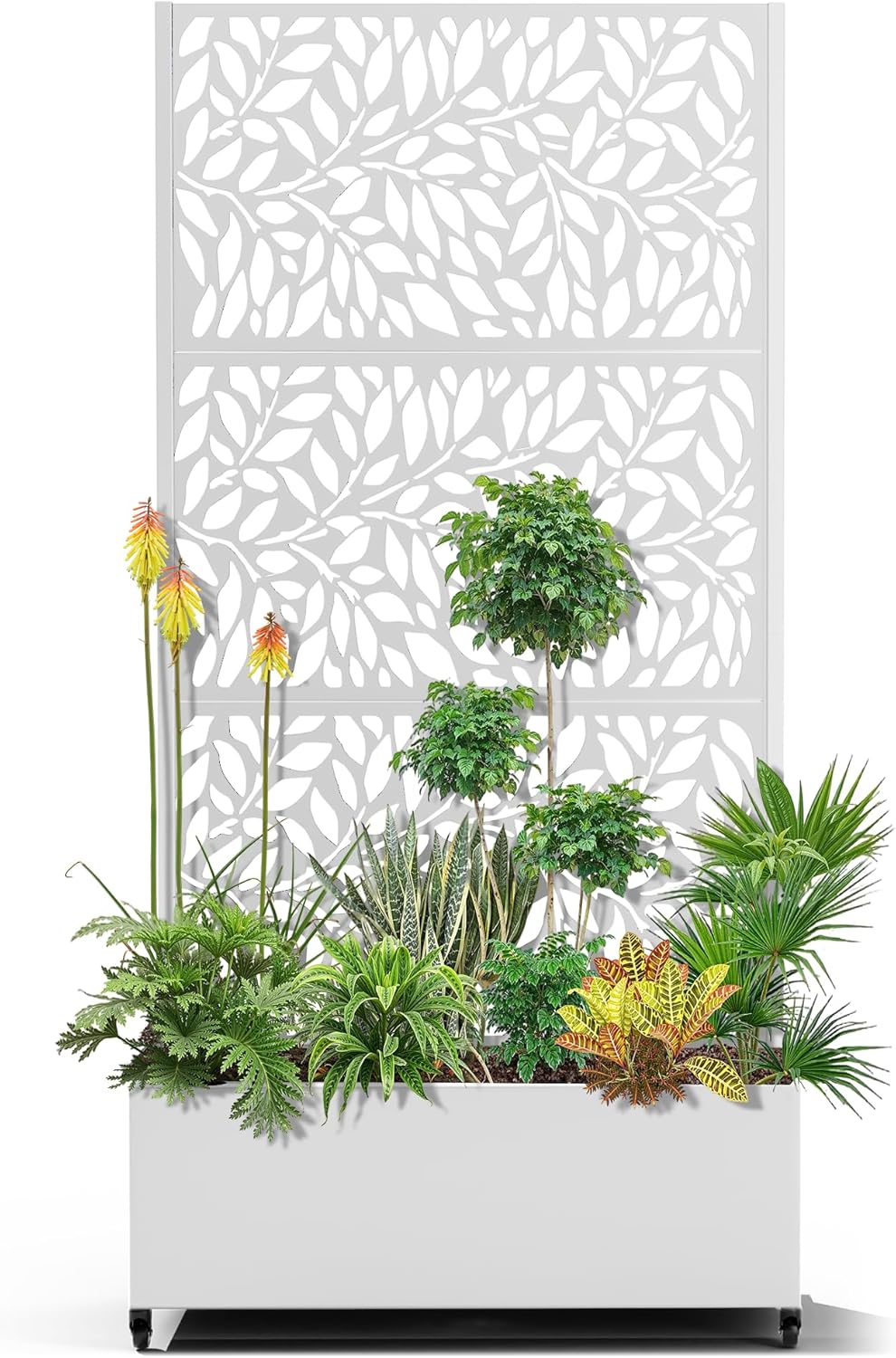 15.7in Tall Trellis Planter Box for Climbing Plants & Vines
