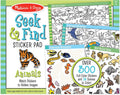 Seek and Find Sticker Pad, Animals - Interactive Coloring & Stickers
