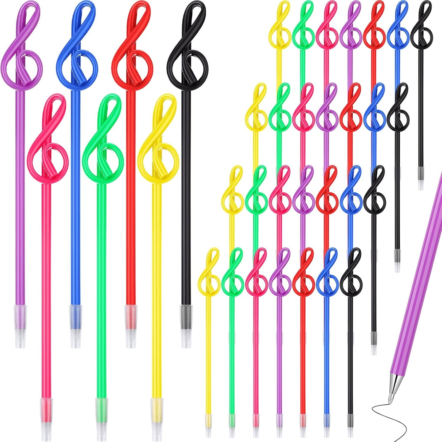 Lincia 100 Pcs Music Note Pens for Creative Writing and Gifts