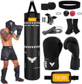 6 Ft Tall Muay Thai Punching Bag Set - Heavy Bag Kit for Training