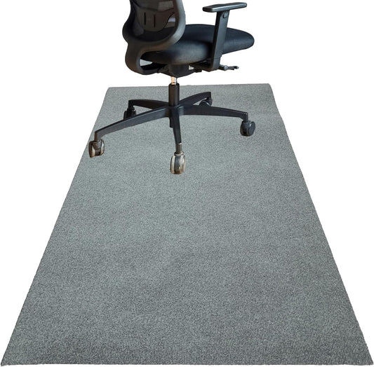 Non-Slip Grey Office Chair Mat for Hardwood Floors by AmiiLive