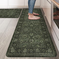 KIMODE Kitchen Mats Cushioned Anti Fatigue Rugs 2PC - Comfort for Sink