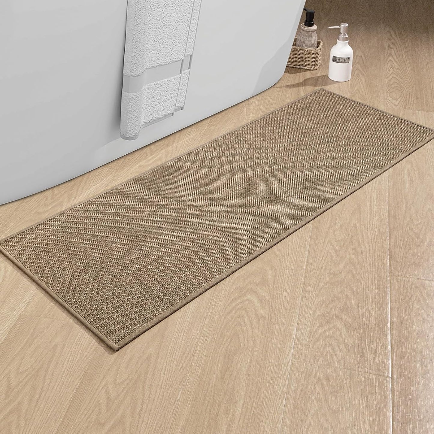 Chakme Bathroom Rugs 47x17 Ultra Thin Non Slip Bath Mat Runner