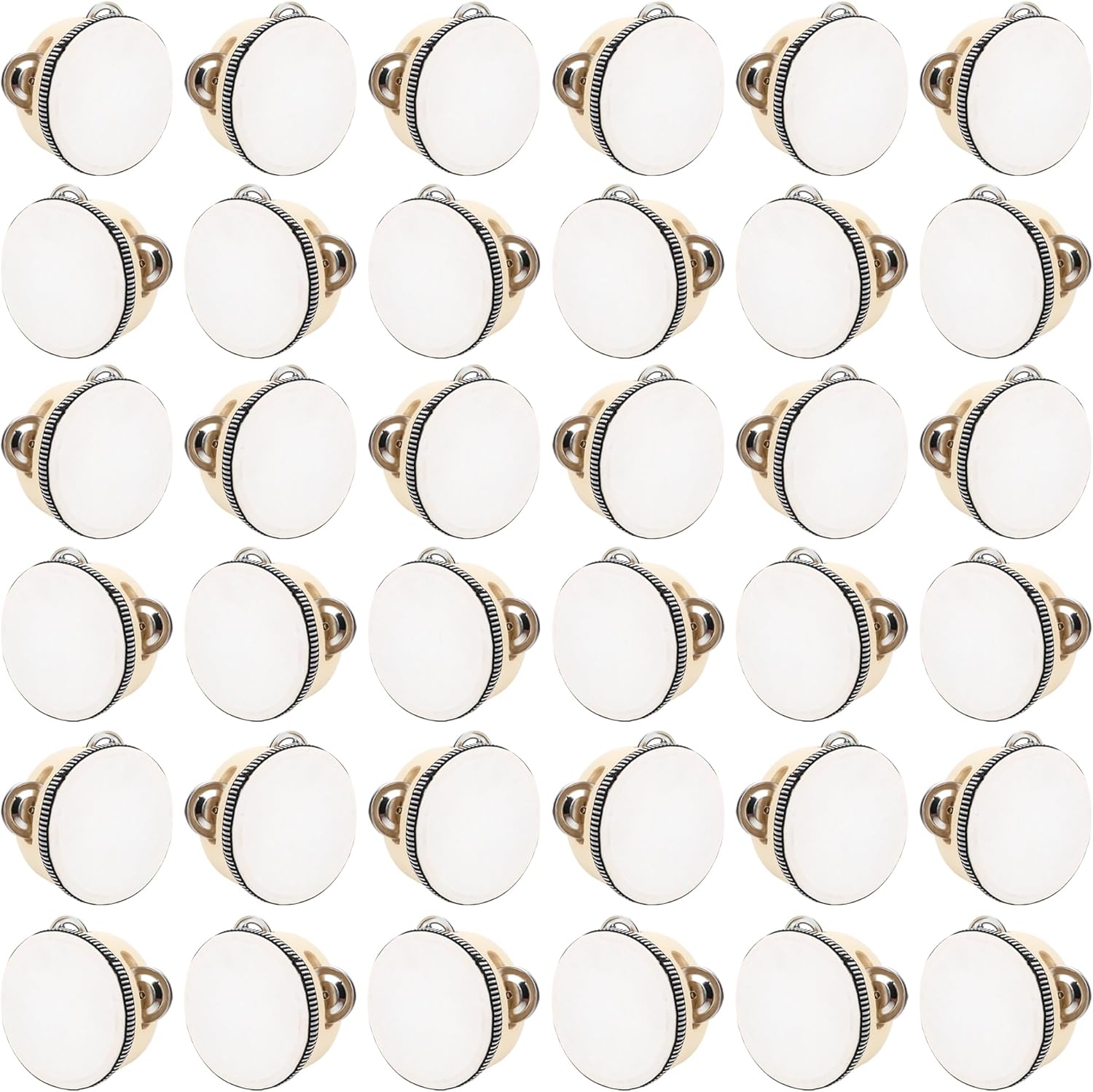36 Pcs 4 Inch Wedding Tambourines for Memorable Celebrations