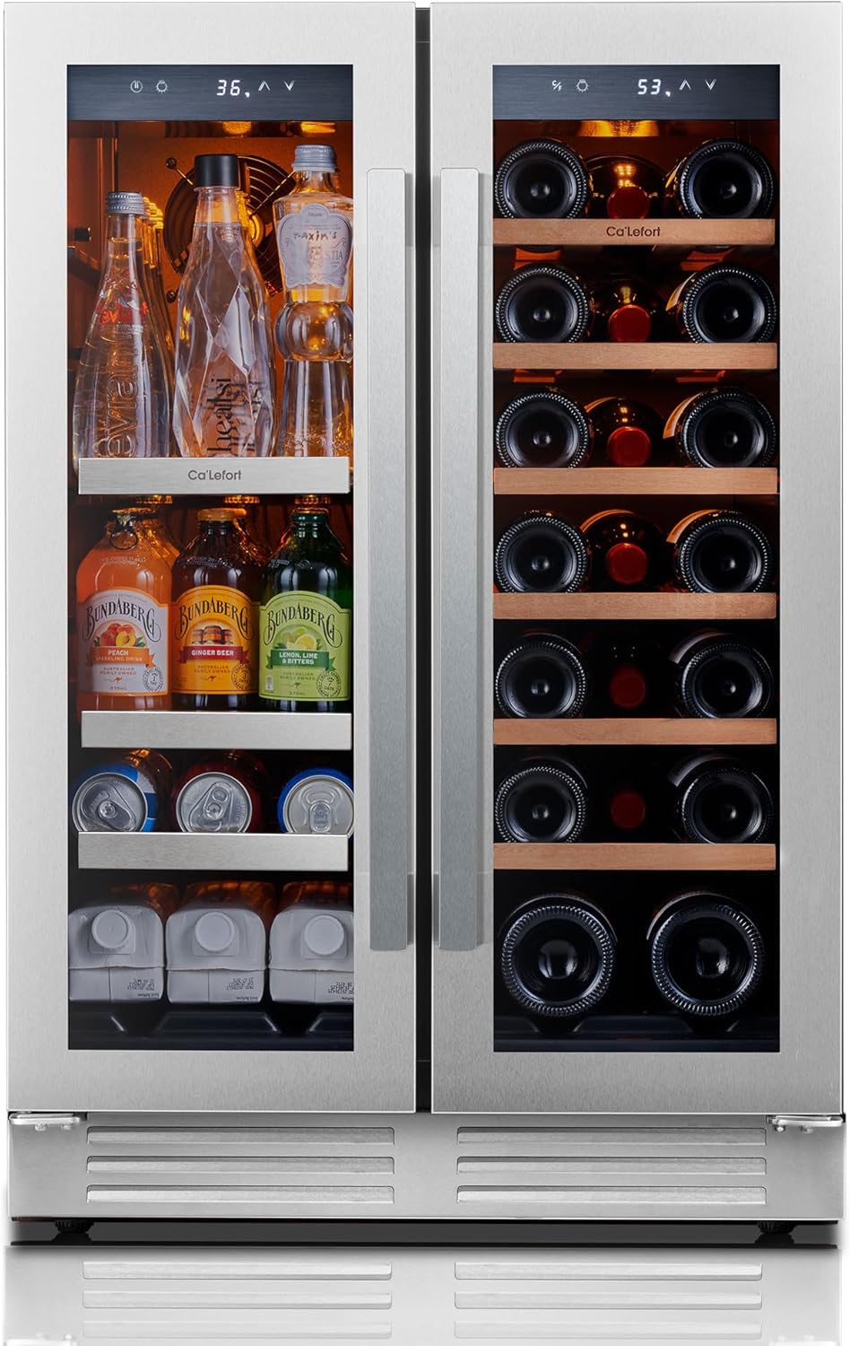 Ca'Lefort 24 Inch Wine and Beverage Refrigerator for Home Use
