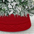 36 Knit Christmas Tree Collar 11in H 36in W - Cozy Knit Stand Cover
