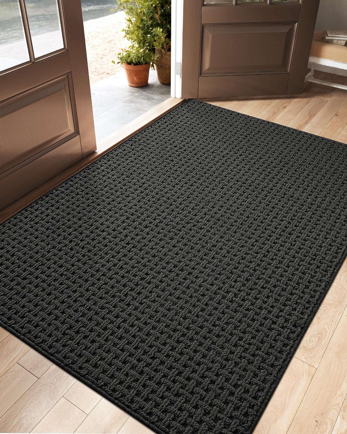 DEXI Non Slip Front Entryway Door Mat 48x72 for Home Use