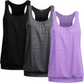 Racerback Tank Tops for Women 3 Pack - Loose Fit Yoga Tanks