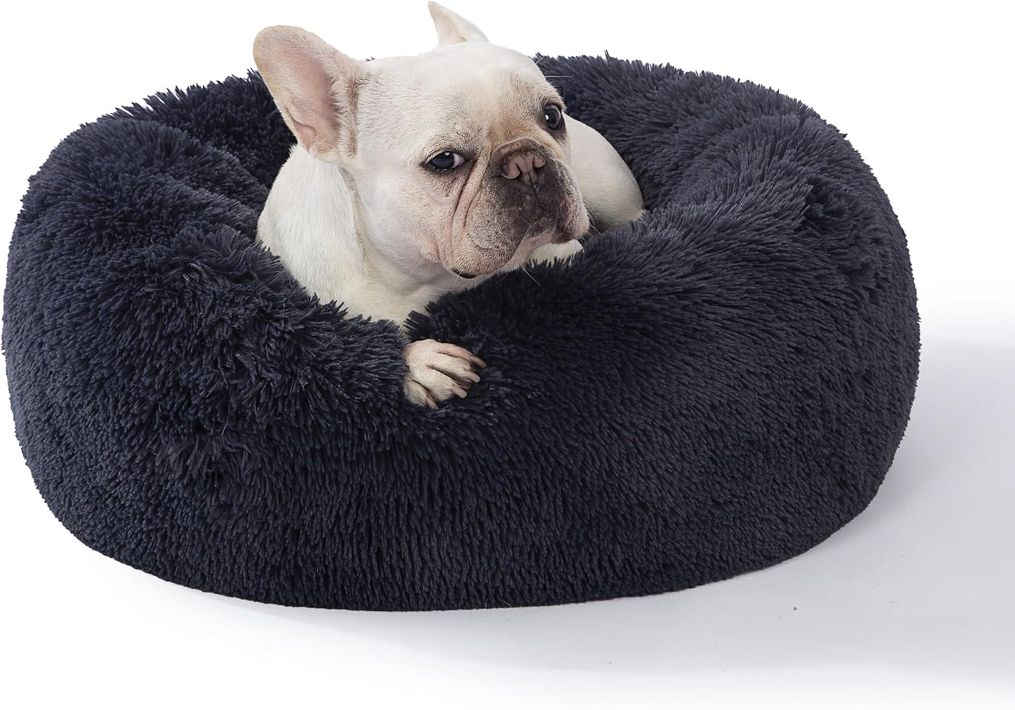 SAVFOX Plush Calming Donut Dog Bed for Small to X-Large Pets