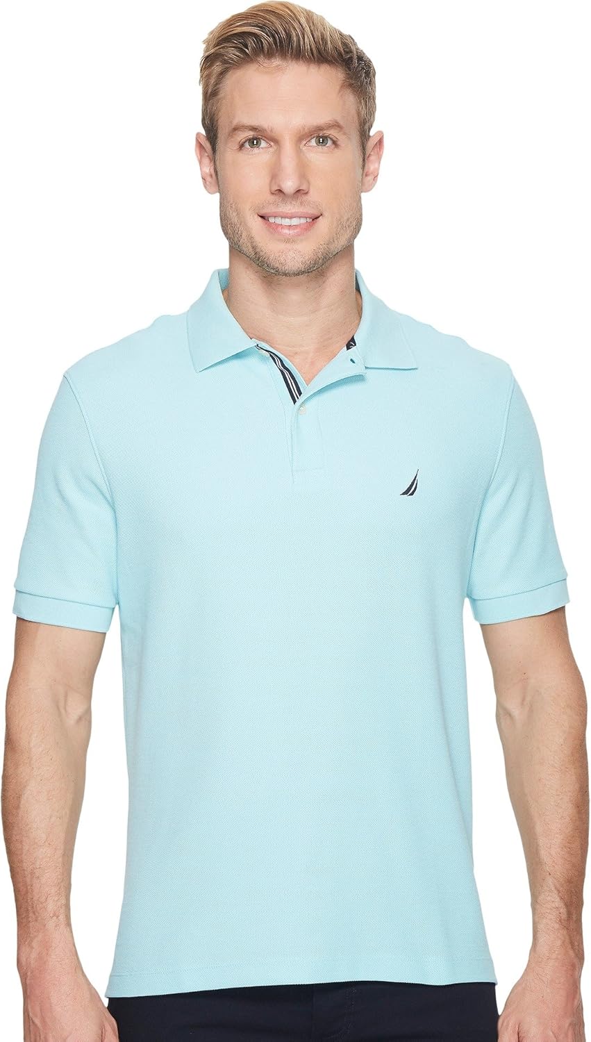 Nautica Men's Classic Short Sleeve Solid Performance Polo Shirt