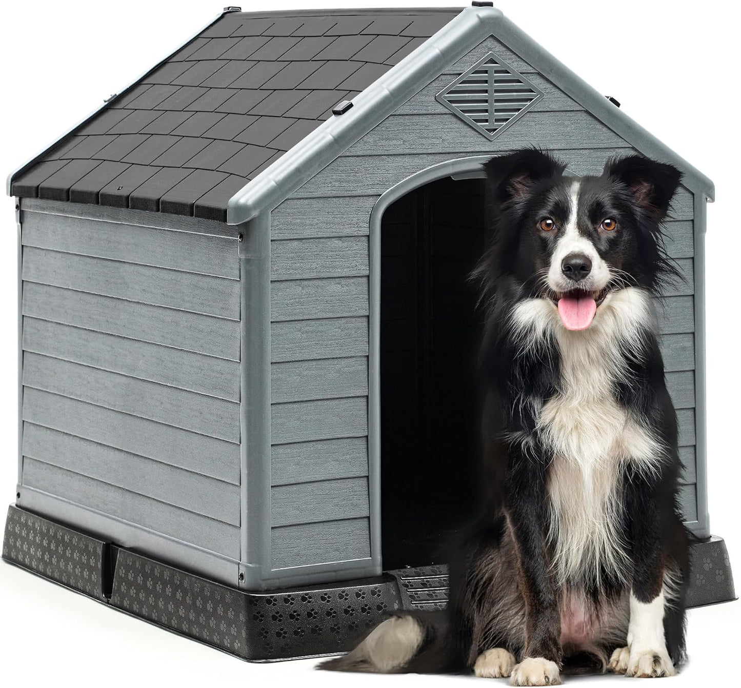 YITAHOME Large Plastic Dog House for Indoor and Outdoor Use