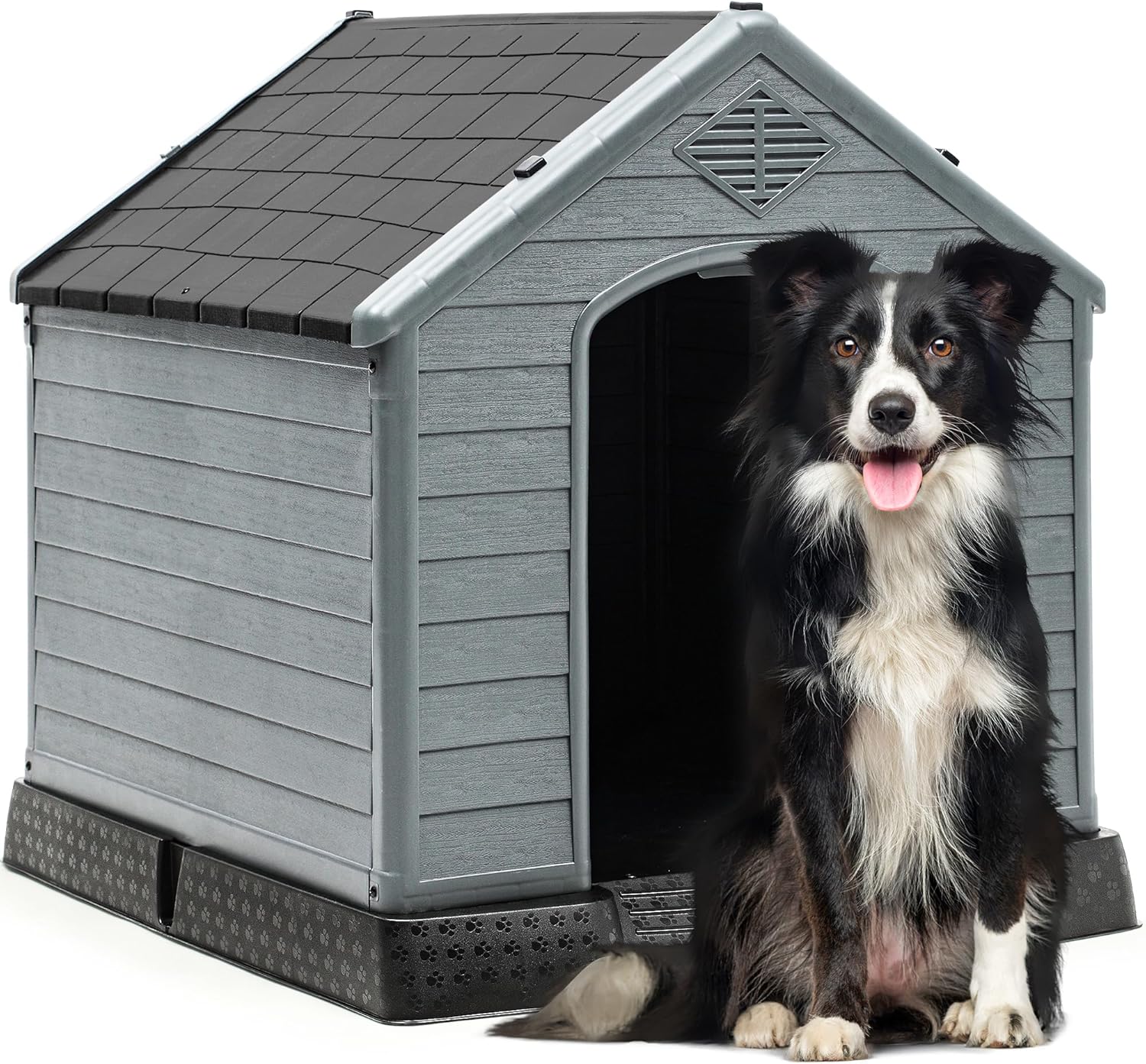 YITAHOME Large Plastic Dog House for Indoor and Outdoor Use