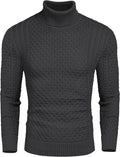 COOFANDY Men's Slim Fit Turtleneck Sweater - Warm Casual Knit