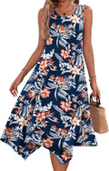 Tank Dress Midi Sundress with Pockets - Flattering Everyday Midi