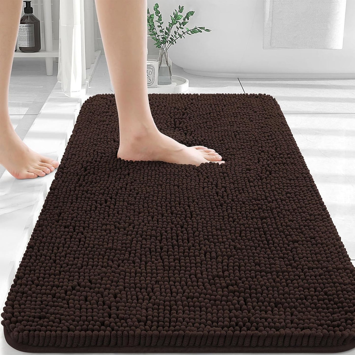 OLANLY Extra Soft Chenille Bath Rugs for Ultimate Comfort