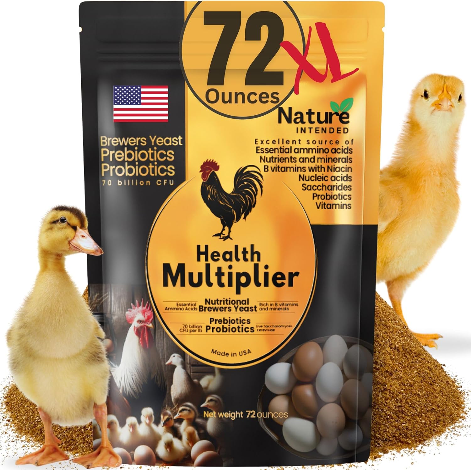 Brewer's Yeast Probiotics Niacin Vitamins for Poultry Health
