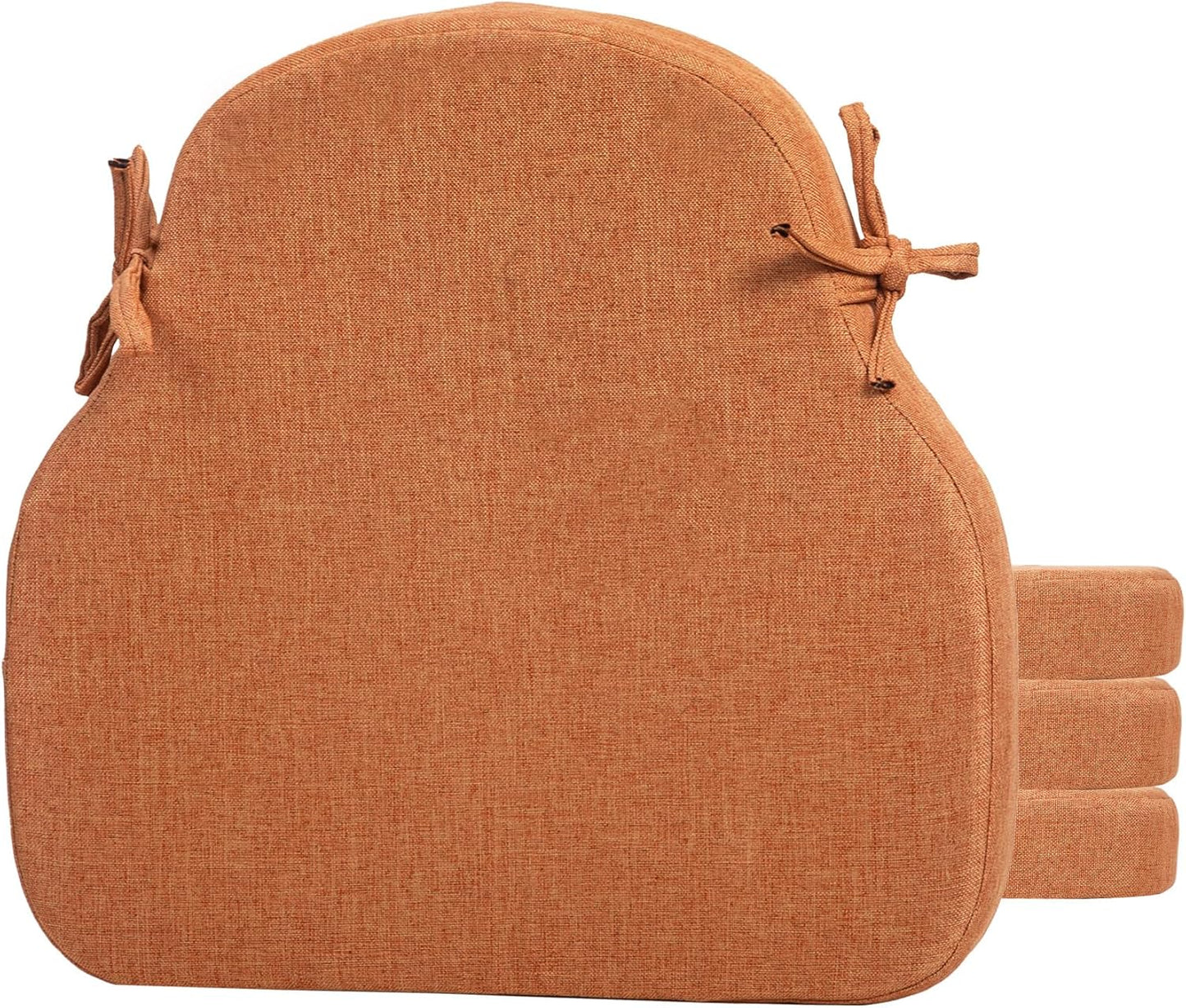 4 Pack Orange Winsor Chair Cushions for Dining and Kitchen Use