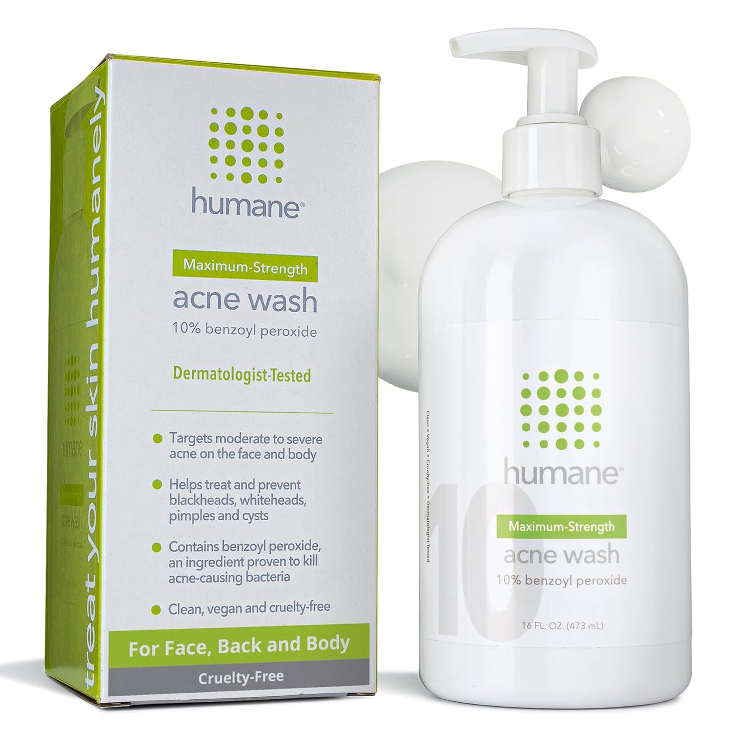 Maximum-Strength Benzoyl Peroxide Acne Body Wash for Clear Skin