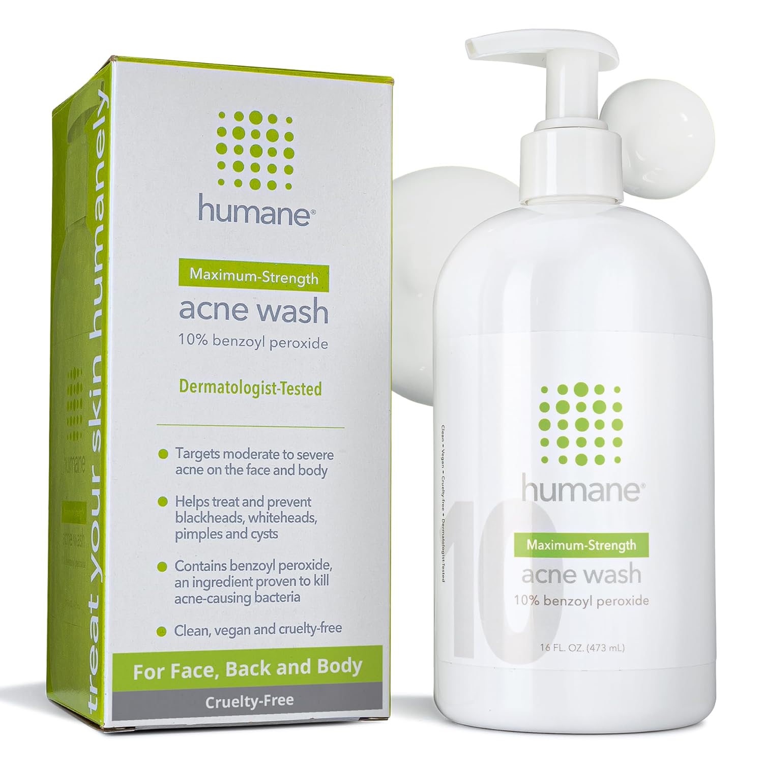 Maximum-Strength Benzoyl Peroxide Acne Body Wash for Clear Skin