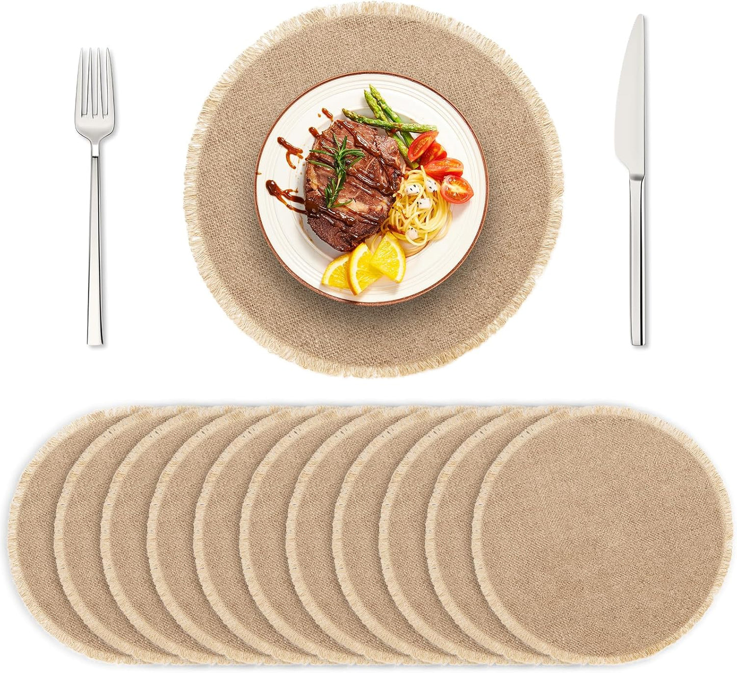 Rustic Boho Placemats Set - Farmhouse Chic Dining