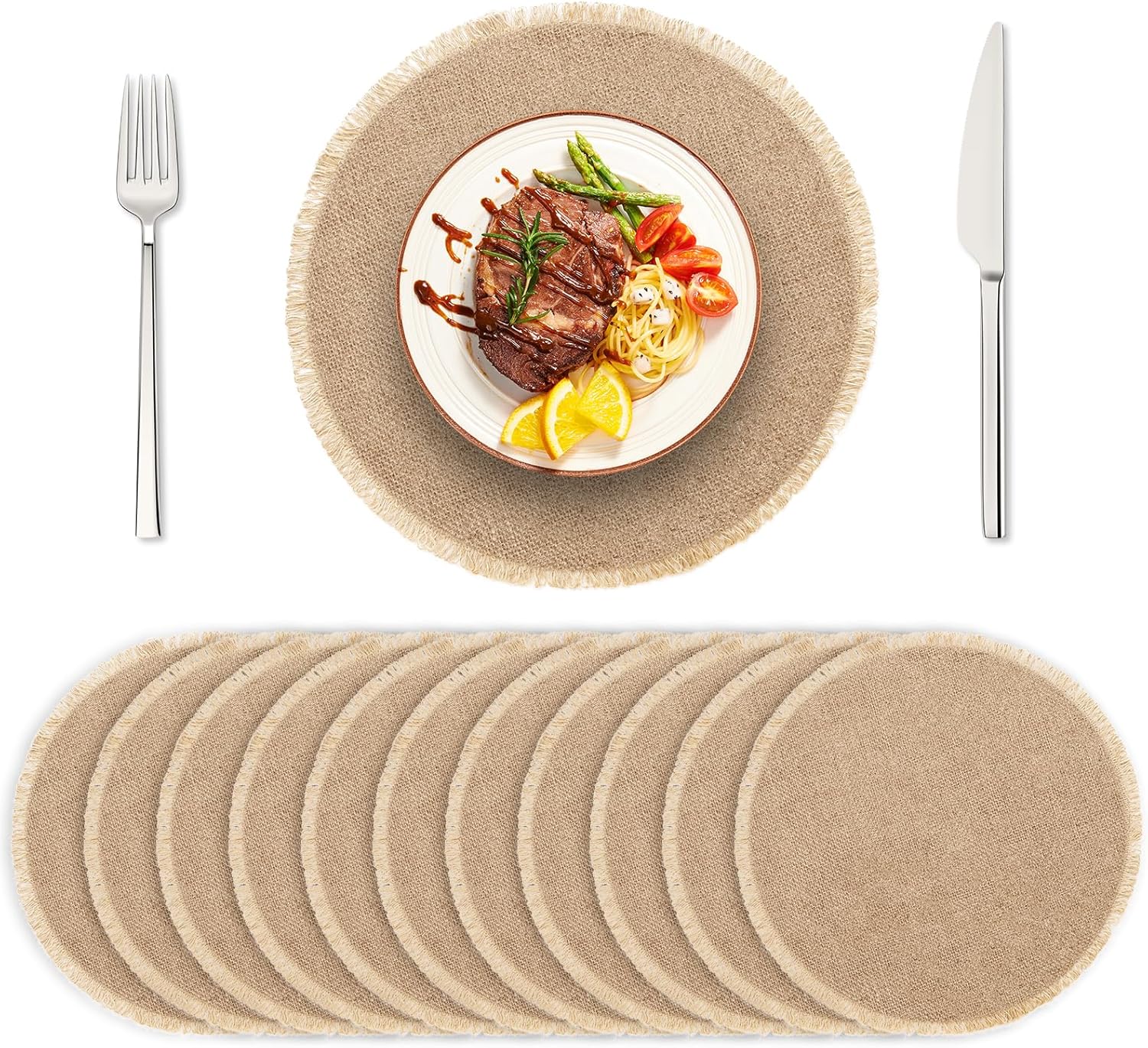 Rustic Boho Placemats Set - Farmhouse Chic Dining