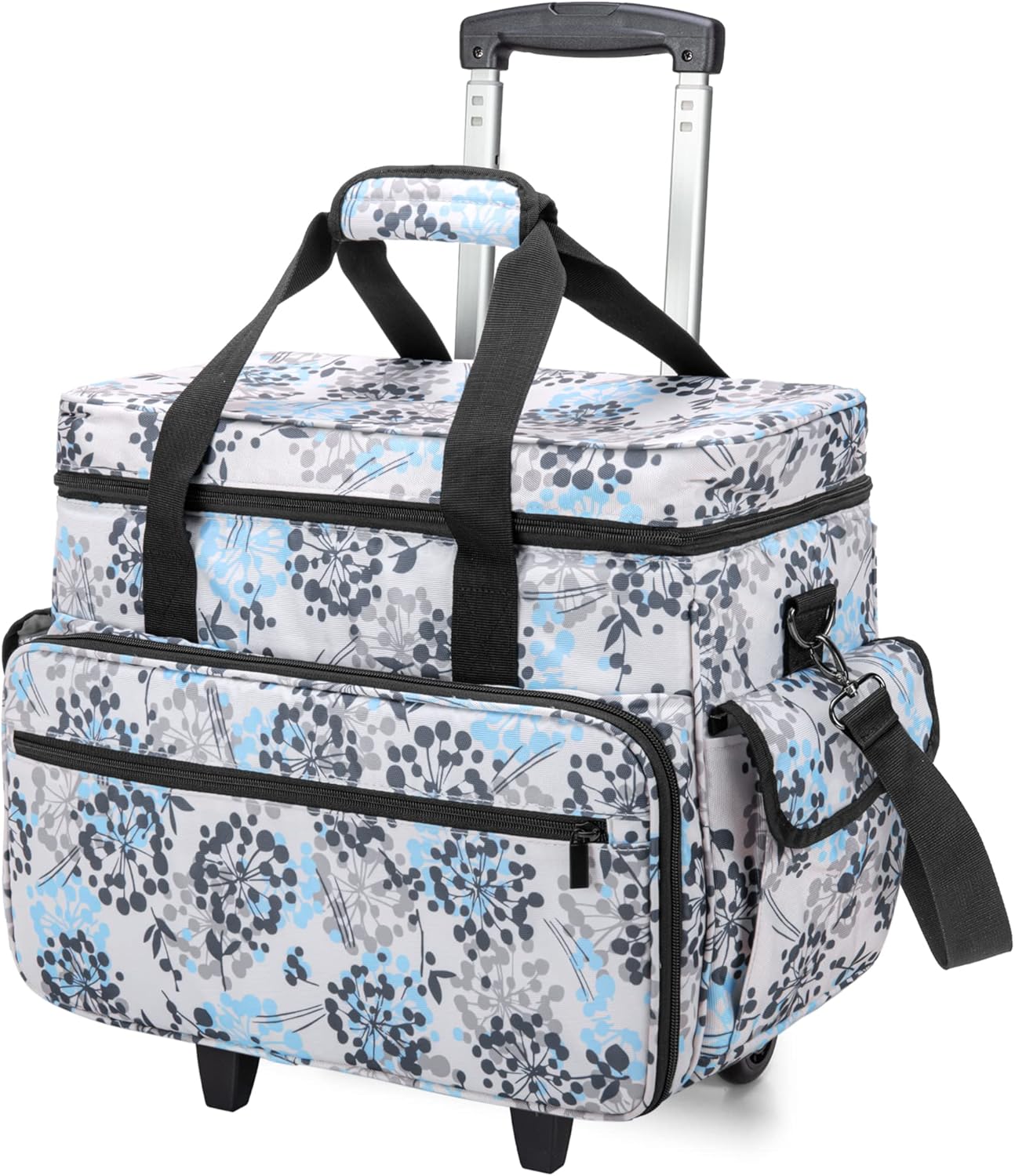 Teamoy Sewing Machine Case with Wheels for Easy Transport