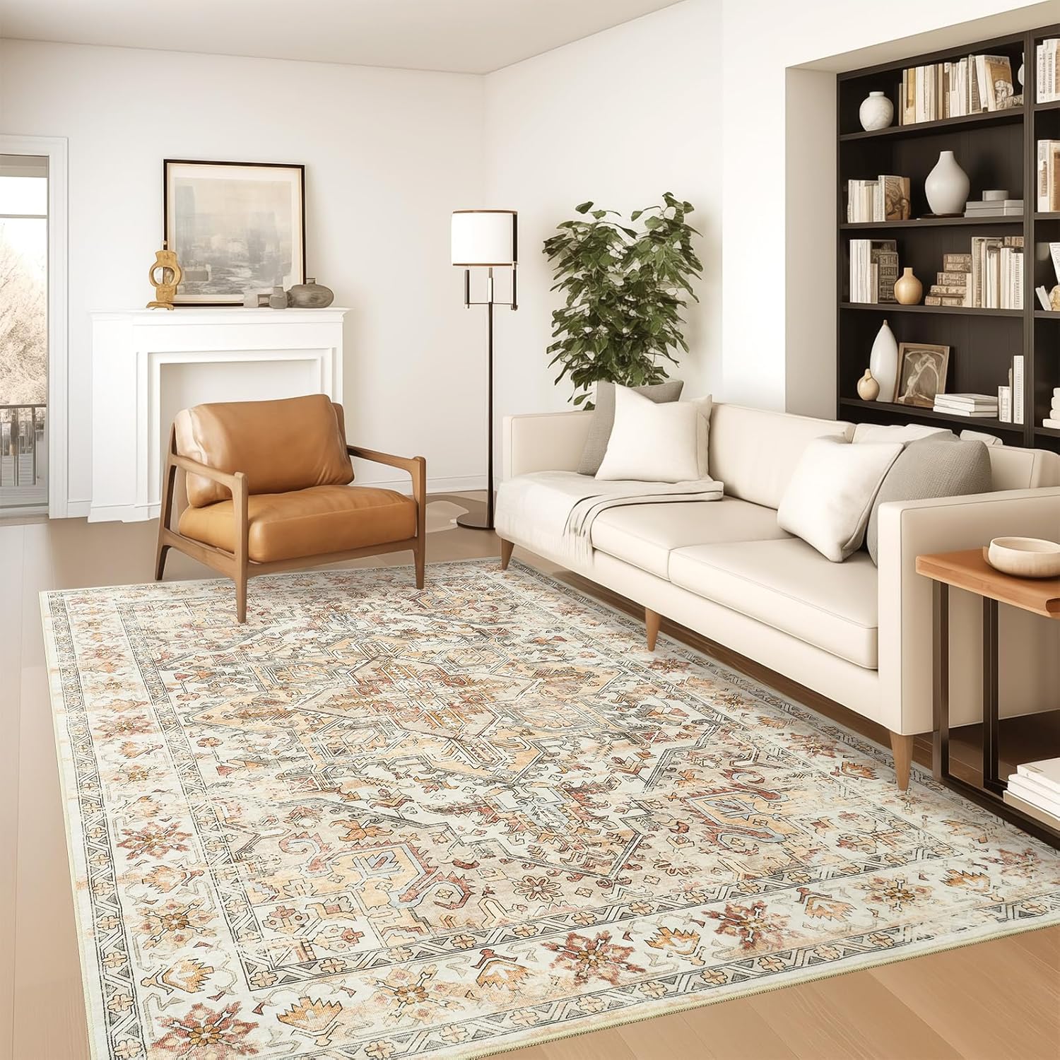 Zesthome 6x9 Area Rugs for Living Room, Vintage Washable Rug