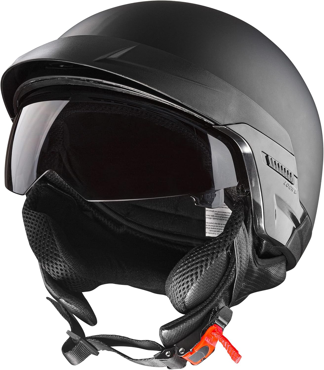 CARTMAN Open Face Helmet - Secure Quick Release Buckle