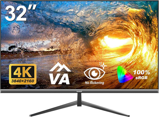 Ultra-Clear 4K UHD Monitor - 100% sRGB - 178 View - HDMI/DP - Wall Mount - Black