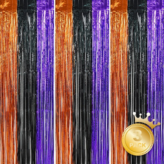 BEISHIDA Halloween Party Tinsel Curtains - Vibrant & Festive!