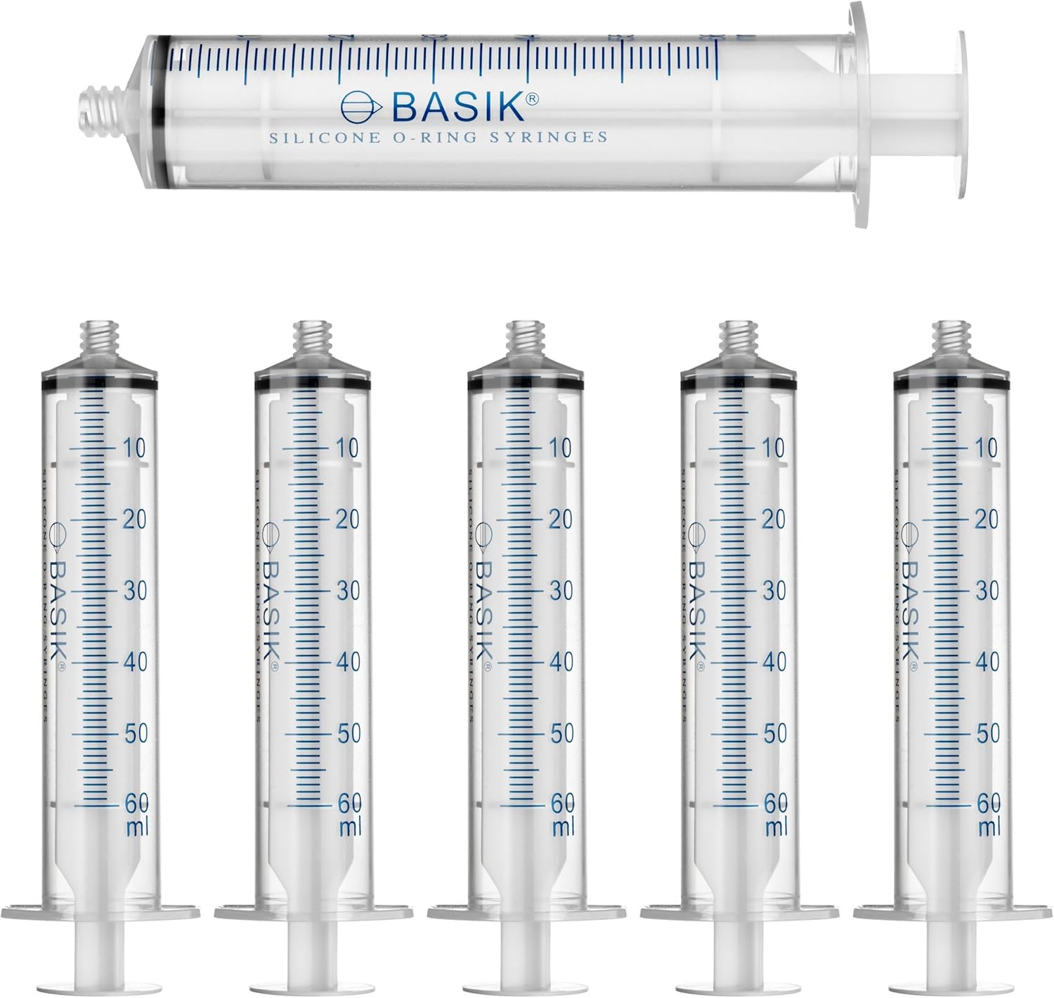 60cc Reusable Syringe with ENFit Connections - 6 Pack