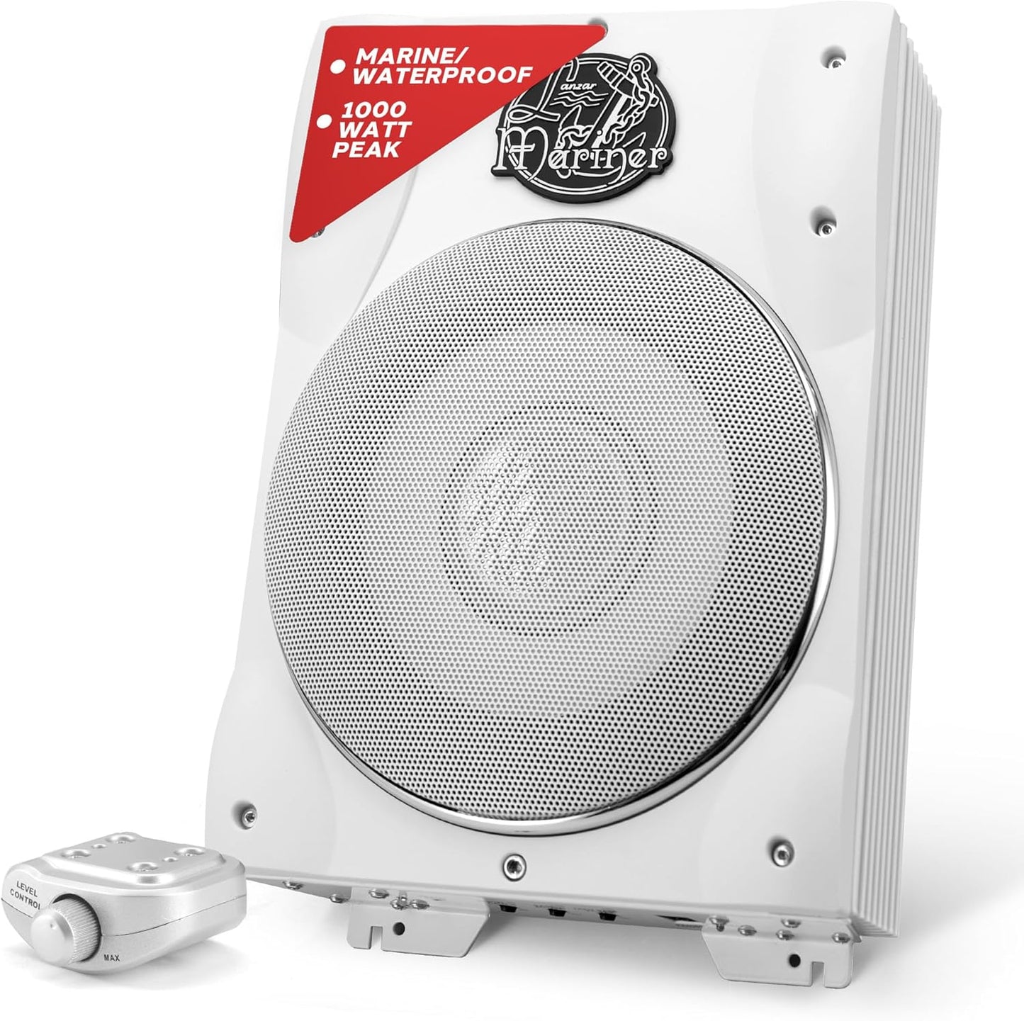Lanzar 8 Inch Subwoofer with Built-in Amplifier for Powerful Bass