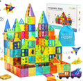 Ziggzo Magnetic Tiles for Kids Ages 4-8 - 100 Piece STEM Set