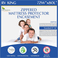 RV King Zippered Mattress Protector - Waterproof Encasement for RV