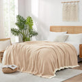 Snuggle Sac Beige Bedding Blankets Queen Size for Cozy Comfort