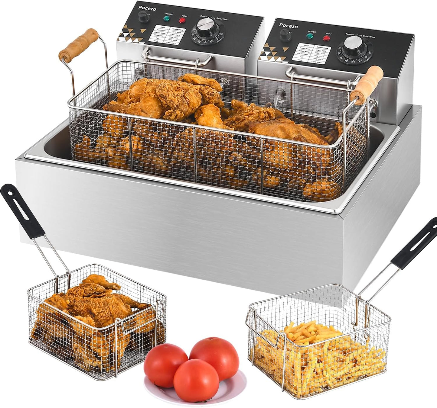 Deep Fryer with Basket for Home and Commercial Use - 24QT