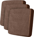 Leather Look Couch Cushion Covers 3 Cushion XL Sofa Slipcovers - Brown