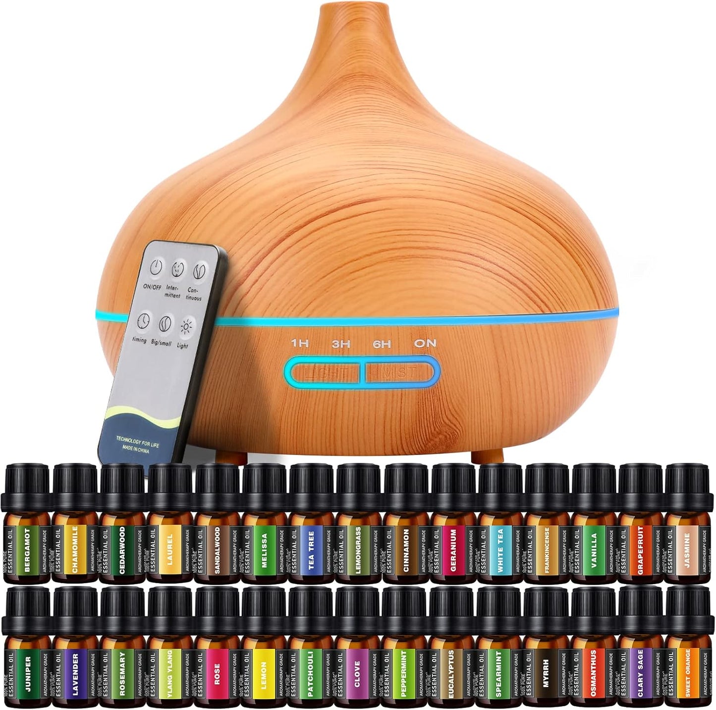 550 ML Aroma Diffuser with Essential Oils Set for Home Use