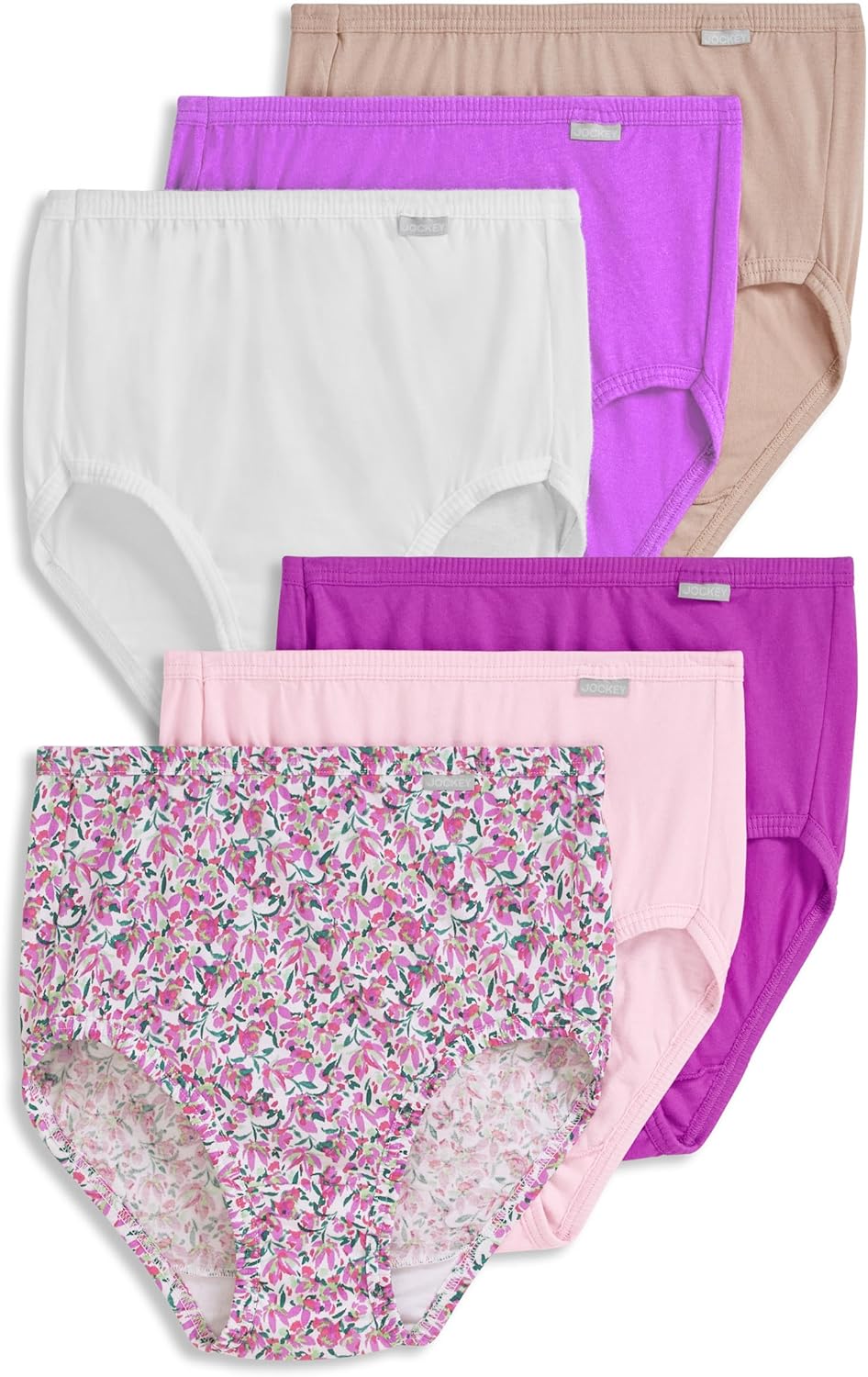 Jockey Women's Plus Size Elance Briefs - Comfortable 6 Pack
