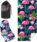 Car Seat Towel Covers 2 Pack Flamingos - Non Slip Workout Covers