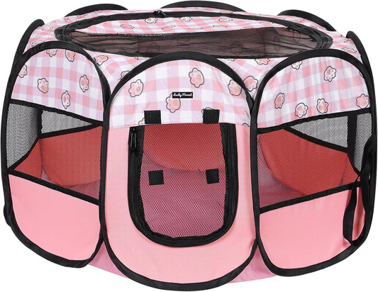 Lucky Monet Foldable Dog Playpen for Indoor and Outdoor Use