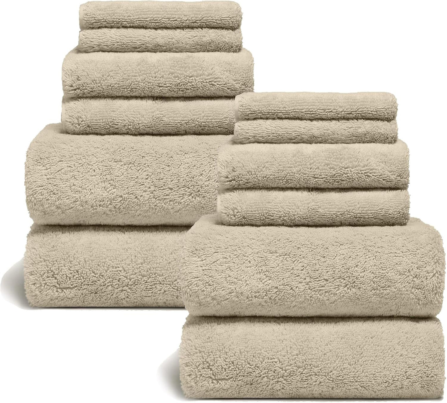 Italic Ultraplush 12-Piece Family Towel Set for Luxurious Comfort