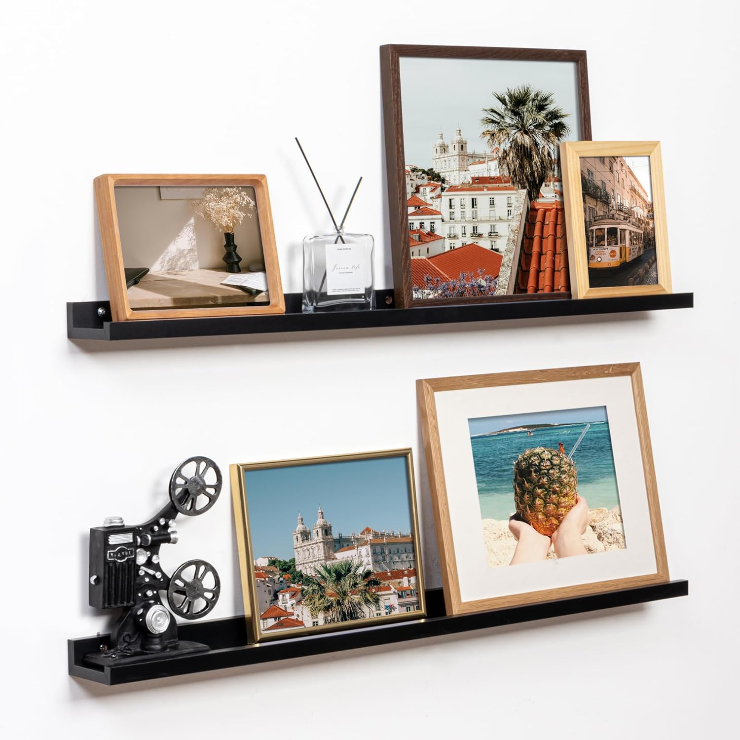 Fun Memories Picture Ledge Shelf Set of 2 for Kids Room Decor