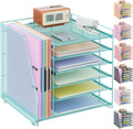 Desk Organizers and Accessories 6-Tier Paper Organizer with Magazine