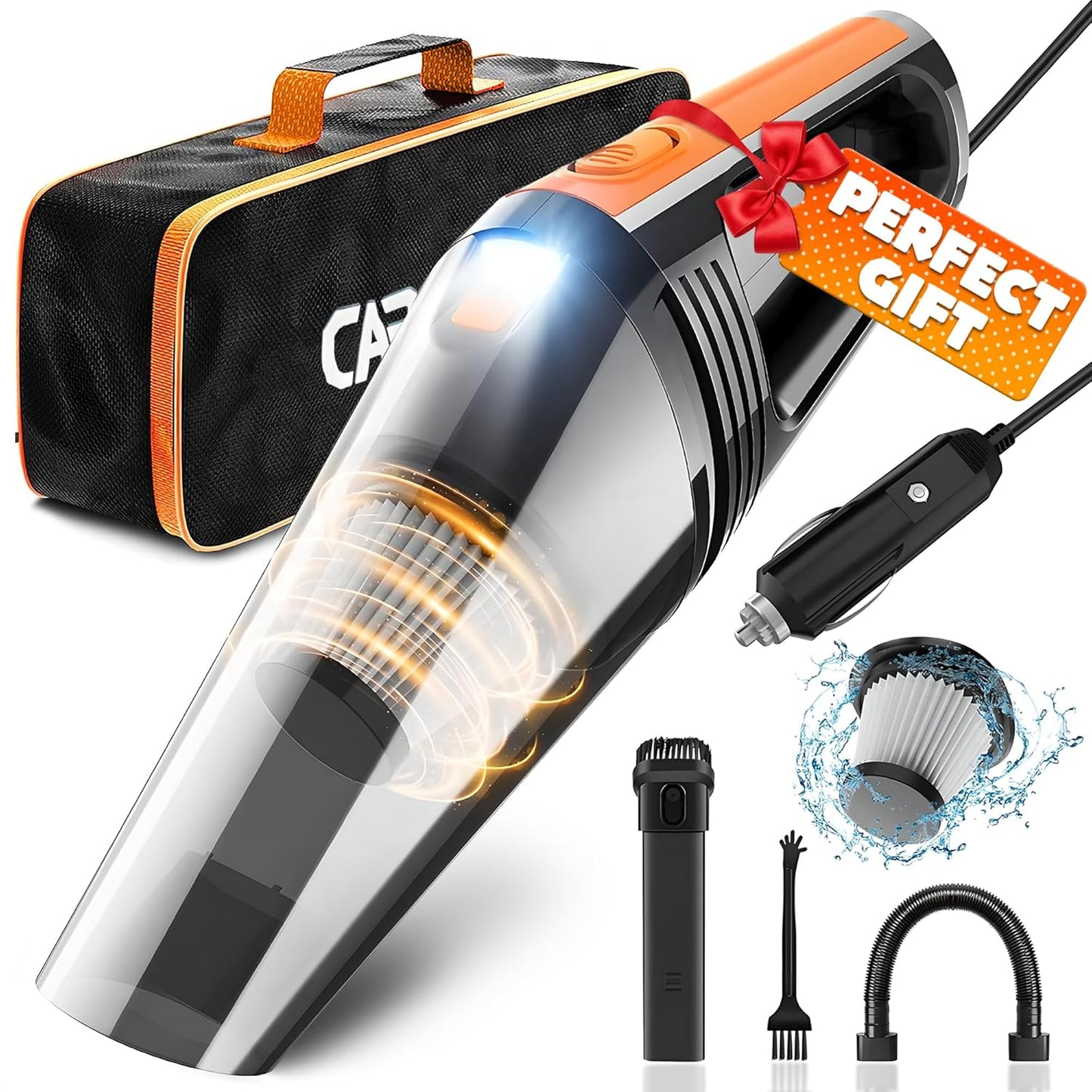 SYAYVO 8000PA Portable Car Vacuum - Powerful Cleaning Kit