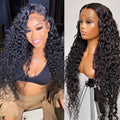 180 Density 13x6 HD Transparent Lace Front Wig Water Wave - Natural