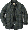 CQR Men's Plaid Flannel Shirt Jacket for Outdoor Activities